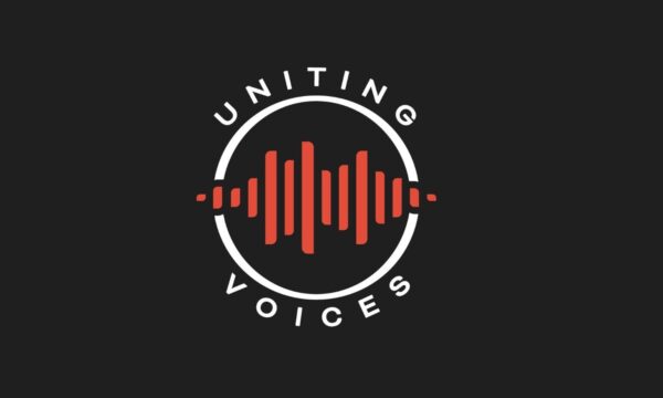 Uniting Voices logo on black